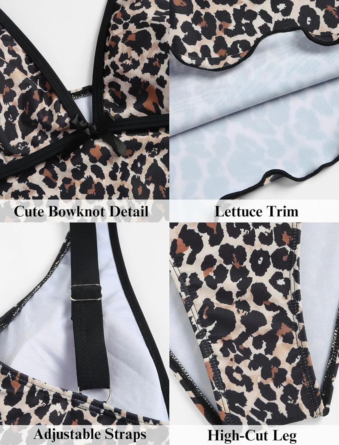 ZAFUL Women's Tankini Swimsuits V Neck Tummy Control Bow Color Block Two Piece Swimsuit Bathing Suit